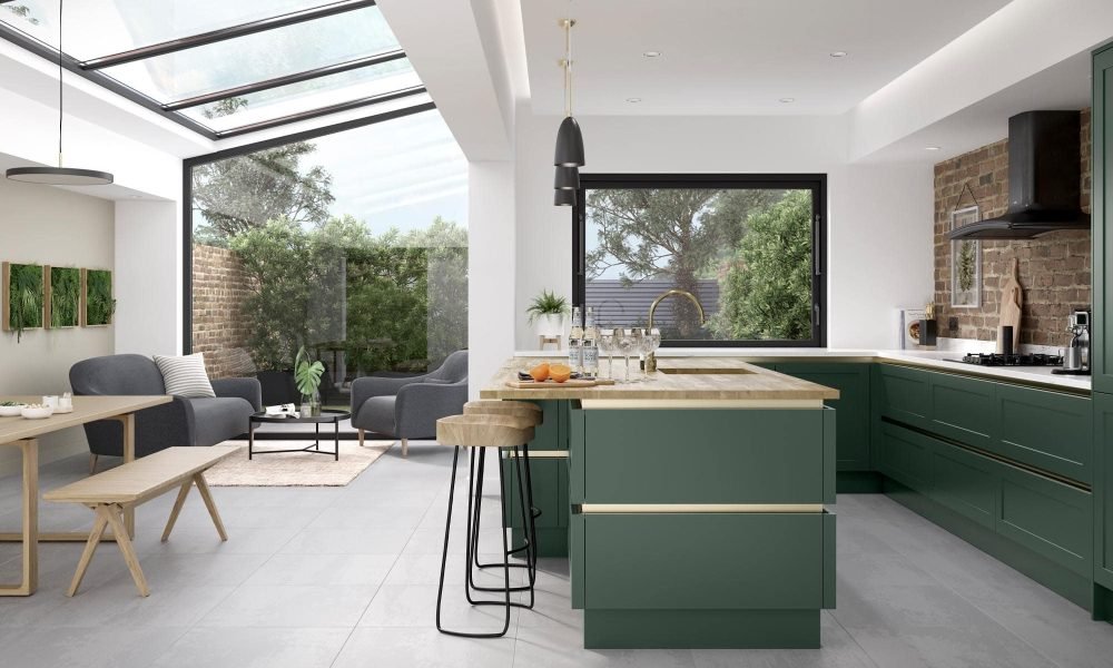 uform-kitchen-stori-modern-contemporary-clifden-handleless-heritage-green-hero